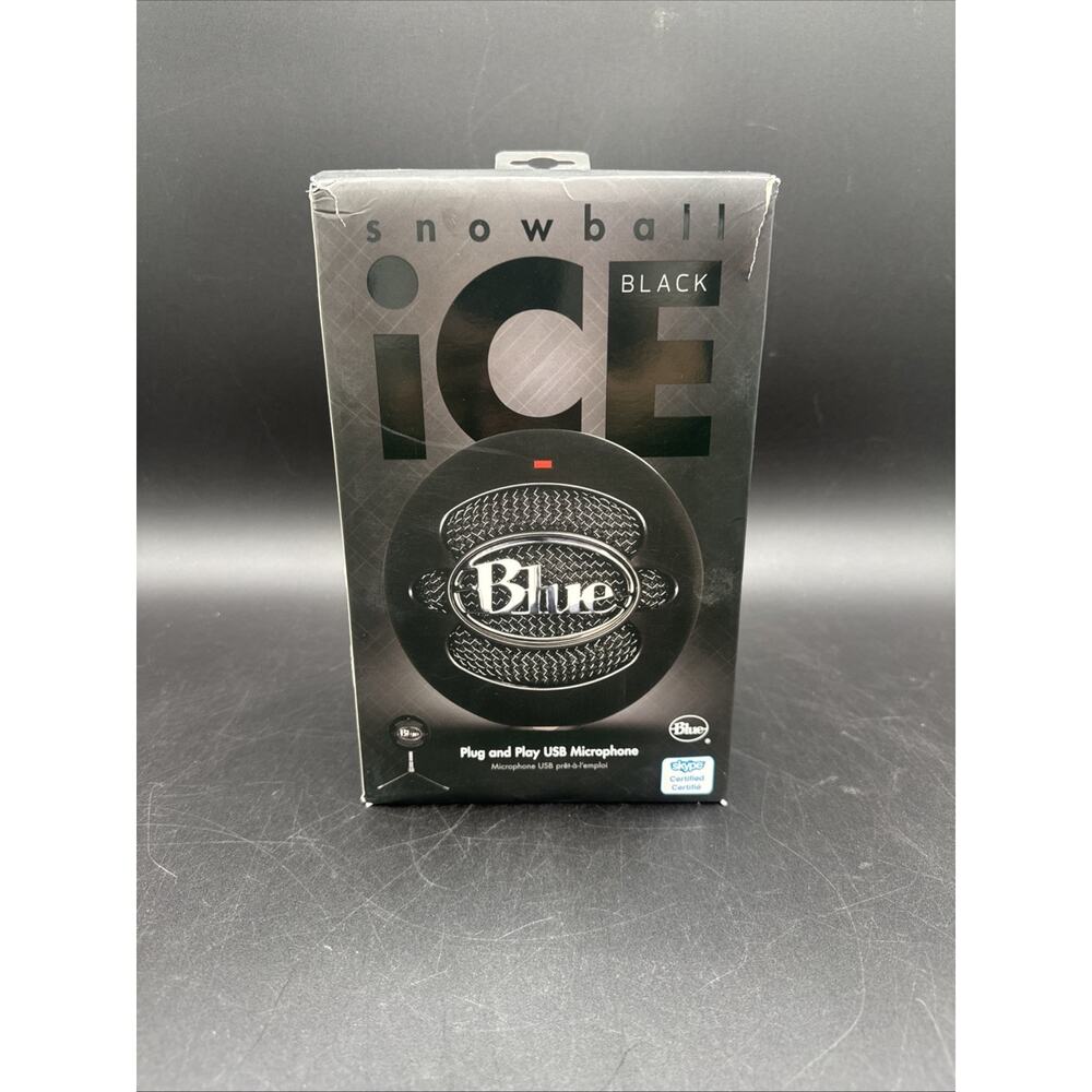Blue Snowball iCE USB Microphone for Gaming, Black -- Brand New In Box, Unopened